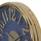 Blue Aluminum Coastal Wall Clock, 12" x 12" x 4"